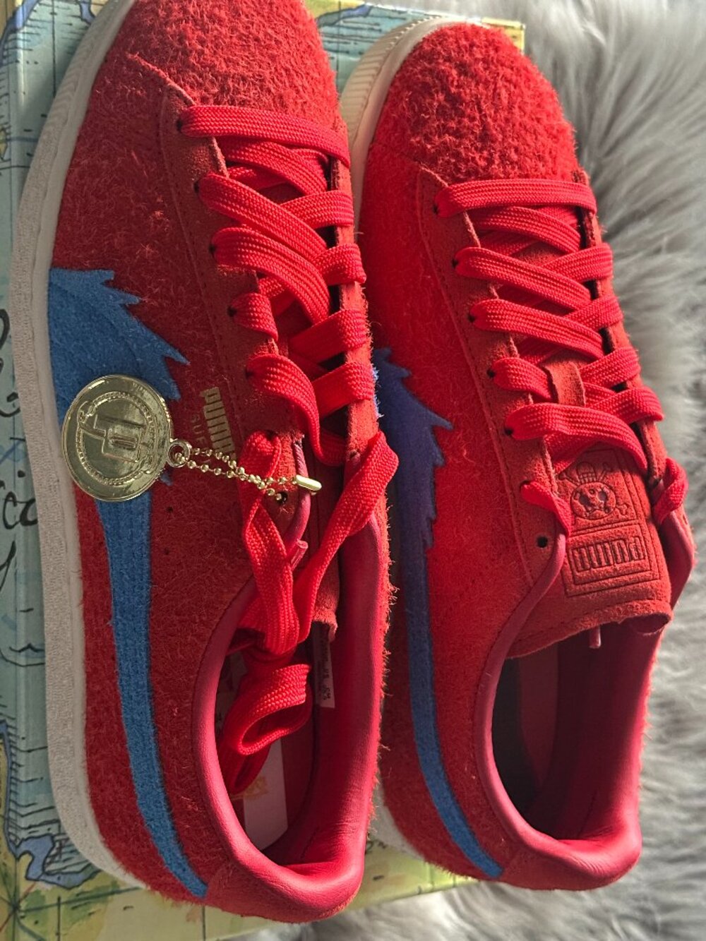 PUMA x ONE PIECE Suede Red Blue Sneakers Men’s 7.5 US New